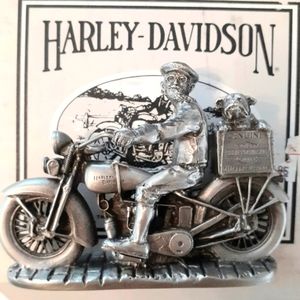 Harley-Davidson fine pewter sculpture 'TRUSTY FRIENDS ' New